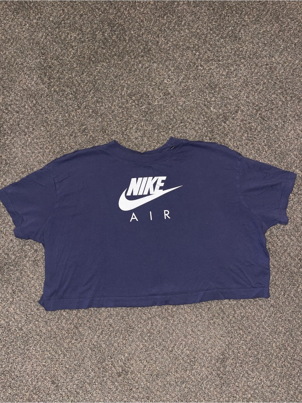 Nike Air Womens Crop T-Shirt in purple